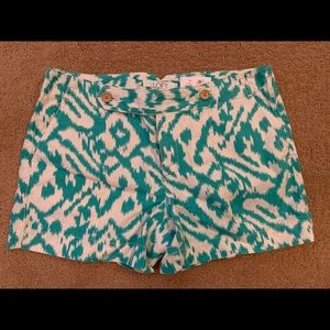 Ann Taylor Loft Brush Design Shorts (Size 6)